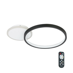 Eglo 900421 - LED prigušiva stropna svetiljka GAFARES LED/15W/230V crna + sa daljinskim upravljačem