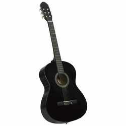 vidaXL Klasična gitara za početnike crna 4/4 39” od drva lipe
