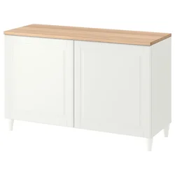 BESTA Kombin. odlaganje s vratima, bela/Smeviken/Kabbarp bela, 120x42x76 cm