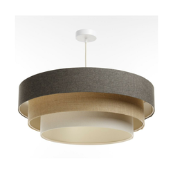 Luster na sajli BOHO TRINITI 1xE27/60W/230V siva/bež/krem