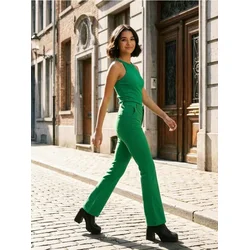 Sinsay - Baršunaste pantalone sa nogavicama na zvono - zelena