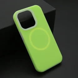 Futrola PASTEL COLOR MagSafe za iPhone 15 Pro/ zelena