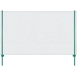 Ograda od žičane mreže sa stupovima čelična 25 x 1,5 m zelena