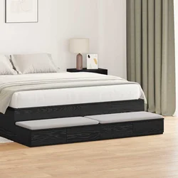 Ladice za krevet s ladicama Crni hrast 160 x 36,5 x 16,5 cm