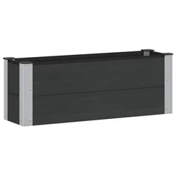 Povišena vrtna gredica Crna 100 x 30 x 36 cm
