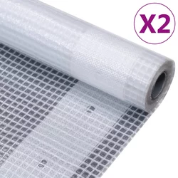 vidaXL Leno ponjava 2 kosa 260 g/m2 4x15 m bela