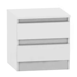 eoshop 2 predal nočna omarica, bela, LEPO NOVO 002