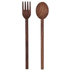 STOCKHOLM 2025 Set za serviranje, dvodelni, orahovina, 31 cm