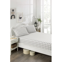 Lessentiel Maison Set Čaršav i 2 jastučnice Artus, 160x200 cm, Belo-crni