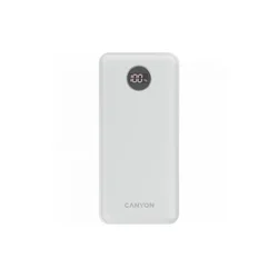 CANYON PB-2002 Power bank 20000mAh Li-poly battery, Input Type-C 5V3A,9V2A,18W , Output Type-C:5V3A,9V2.2A,12V1.5A,20W, Output USBA1/USBA2:5V3A,5V/4.5A,4.5V/5A,9V2A,12V1.5A,22.5W147.5*69*28.6mm, 0.437g , cable Type C, white