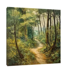 Canvas Slika na platnu Šumski put, Bez rama, 30 x 30 cm