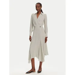 Elisabetta Franchi Srajčna obleka AB86552E2 E84 Écru Regular Fit