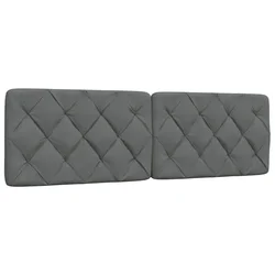 Vidaxl Blazina za vzglavje temno siva 160 cm blago