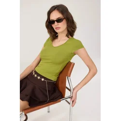 Trendyol Milla Ženska majica TWOSS26TS00243, Zelena