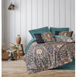 Lessentiel Maison Komplet posteljina Ornate, 200x220 cm, Petrolej
