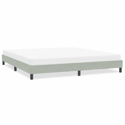 Okvir kreveta bez madraca svijetlo sivi 200x220 cm baršun