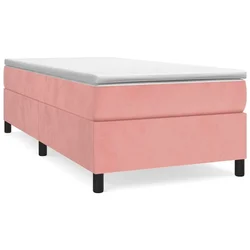 Vidaxl Box spring postelja z vzmetnico roza 90x190 cm žamet