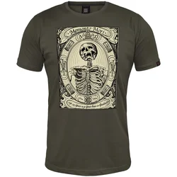Muška majica kratkih rukava Memento Mori, Maslinasta