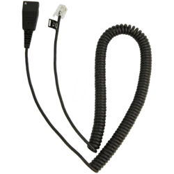 JABRA QD Cord to RJ10, coiled, 0,5 - 2 meters, for Lucent Callmaster V, VI, Cisco 79xx and PLX A22
