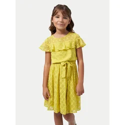 Mayoral Poletna obleka 6948 Rumena Regular Fit