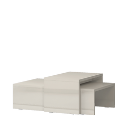 JELA KLUB STO SET2 - kolekcija Piano - Bež lak/Bež Lak - 102x38x67 cm