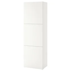 BESTA Spojene police i vrata, bela Lappviken/bela, 60x42x193 cm