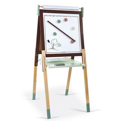 janod® podesiva dvostrana magnetska ploča za crtanje s dodacima burgundy/green