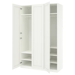 PAX / GULLABERG Kombinacija garderobera, bela/bela, 150x60x236 cm