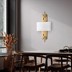 Opviq Zidna lampa Axis-15111, 35x75x10cm, IP20, Zlatno-bela boje