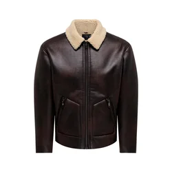 Only & Sons Prehodna jakna ONSRIKER ecru/temno rjava