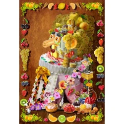 BlueBird - Puzzle La Cantatrice Gteau inspirée par Arcimboldo - 1 000 kosov