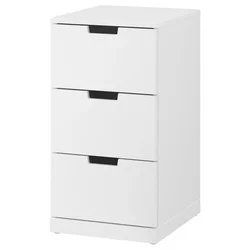 NORDLI Predalnik s 3 predali, bela, 40x76 cm