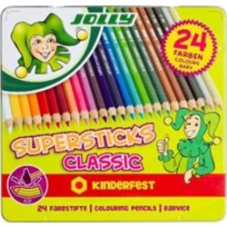 Jolly Drvene bojice u metalnoj kutiji Classic 3000 0293, 24 komada