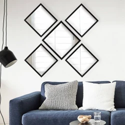 Wallity Set ogledala SETAYNA_041, Crni