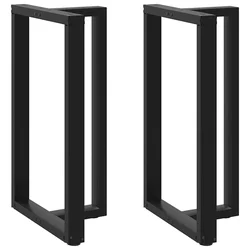 Noge za barski stol T-oblika 2 kom Crne 60x35x(100-101) cm Čelik