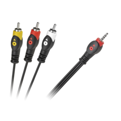 CABLETECH Kabel Jack 3,5 mm (4-polni) - RCA 3x, 1,5 m