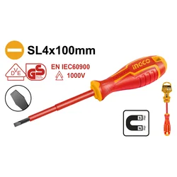 Odvijač VDE izolirani ravni SL4.0×100mm HISD814100