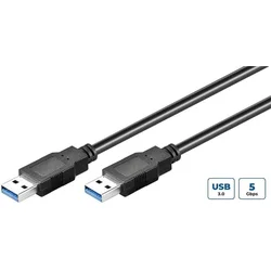 USB 3.2 Gen 1 A-A 0.5m M-M, črn