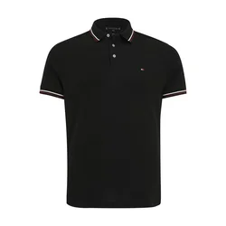 TOMMY HILFIGER Majica karminsko rdeča/črna/bela