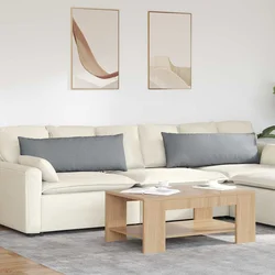 Jastučići za sofu 2 pcs Svijetlo siva 120 x 40 cm tkanina