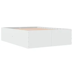 Vidaxl Posteljni okvir be 135x190 cm inženirski les