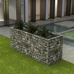 Gabionska sadilica čelična 270 x 90 x 100 cm