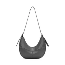 Vrečasta torbica LS COLLECTION Erik Style - siva, hobo