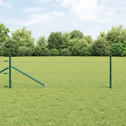 vidaXL Hexagonalna ograja Zelena 0.5x10 m Jeklo