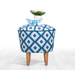 Atelier del Sofa Tabure 42x42x42, Plavo-Belo