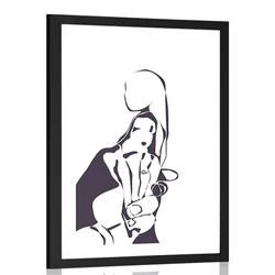 Plakat s paspartujem neskončna ljubezen - 60x90 silver
