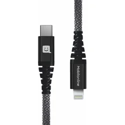 EKO CABLE Kevlar USB-C/Lightning 0,3 m 60W antracit
