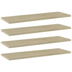 Police za knjige 4 kom boja hrasta sonome 60x20x1,5 cm iverica