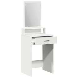 VIDAXL toaletna miza s predali (50x41x140cm), bela