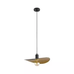 Visilica na sajli SAVANA 1xE27/15W/230V, prečnik 30 cm, crna/zlatna